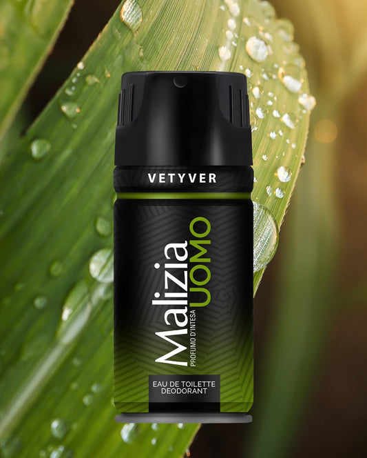 MALIZIA UOMO DEODRANT - VETYVER 150ML - Zallaq Store