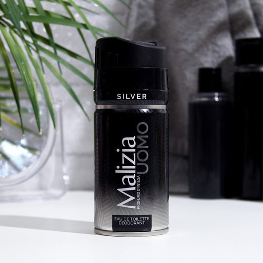 MALIZIA UOMO DEODRANT - SILVER 150ML - Zallaq Store