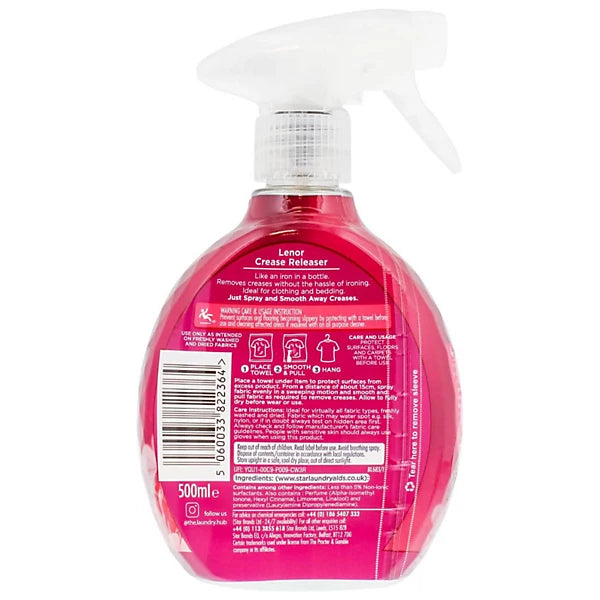 Lenor Crease Releaser Confidence Jasmine & Red Berries 500ml - Zallaq Store