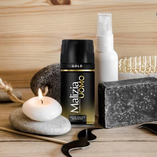 MALIZIA UOMO DEODORANT - GOLD 150ML