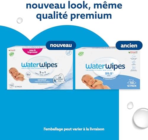 WaterWipes Original Plastic Free Baby Wipes, 720 wet wipes (12 packs)