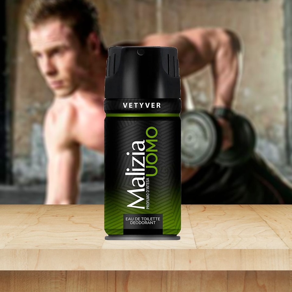 MALIZIA UOMO DEODRANT - VETYVER 150ML