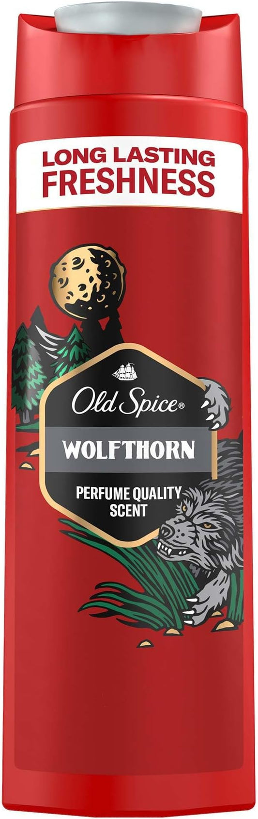 Old Spice Wolfthorn 3-in-1 Shower Gel and Shampoo for Men, 400 ml