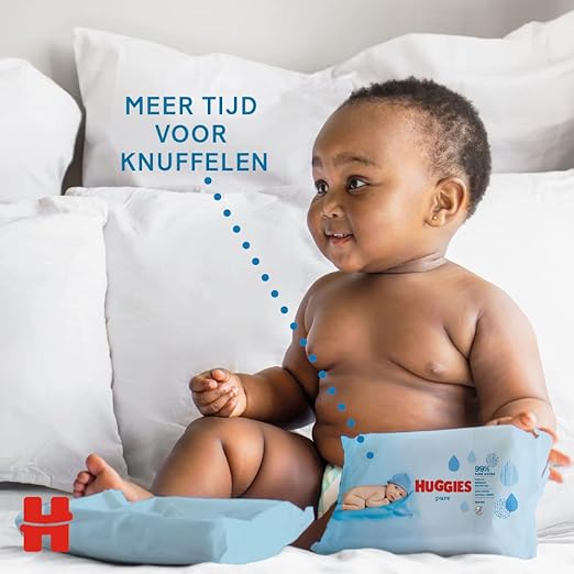 Huggies Pure Baby Wipes, 99% Pure Water Wipes, 10 Pack x 56 (560 Wipes)