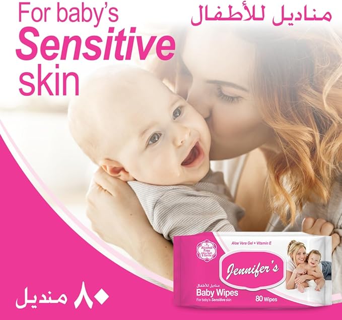 Jennifer's Baby Wipes 80's (Pack of 10)