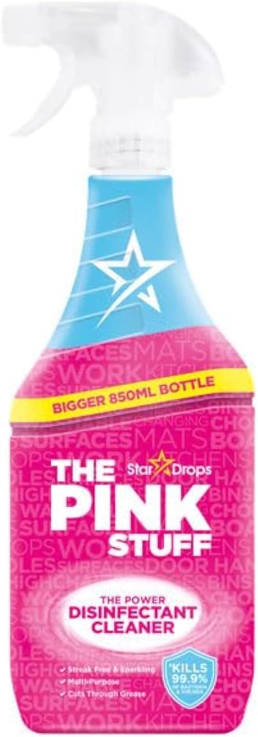 Stardrops The Pink Stuff Power Disinfectant Cleaner Multi Purpose Spray Streak Free 850ML