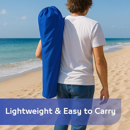 Portable Folding Camping Chair with Armrests, with Cup Holder large Size Blue