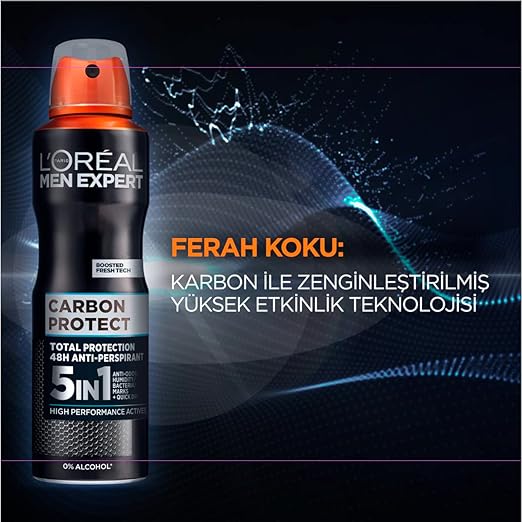 L'Oreal Men Expert Carbon Protect Anti Perspirant Spray Deodorant 250ml