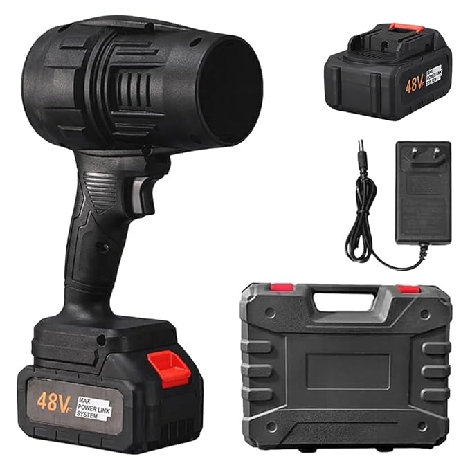 Portable Cordless Battery Powered Turbo Air Blower Black