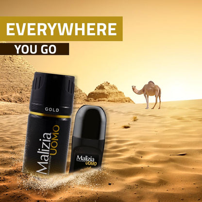 MALIZIA UOMO DEODORANT - GOLD 150ML