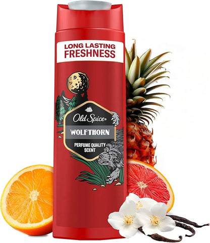 Old Spice Wolfthorn 3-in-1 Shower Gel and Shampoo for Men, 400 ml
