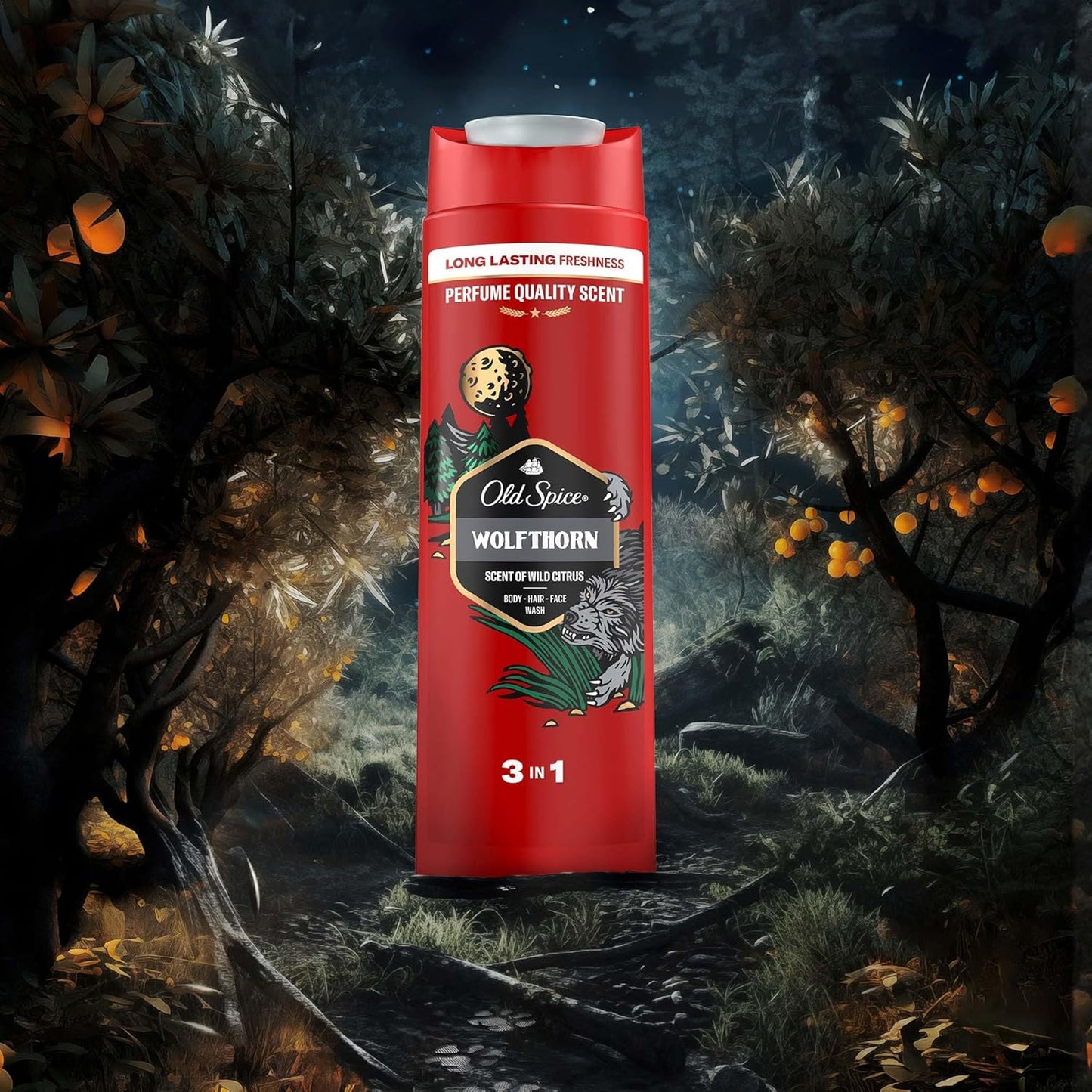 Old Spice Wolfthorn 3-in-1 Shower Gel and Shampoo for Men, 400 ml