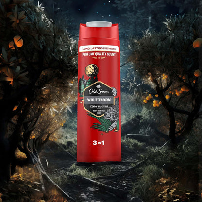Old Spice Wolfthorn 3-in-1 Shower Gel and Shampoo for Men, 400 ml