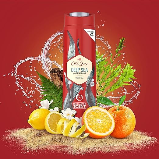 Old Spice Deep Sea Hair, Face & Body Wash, For Men 400ml