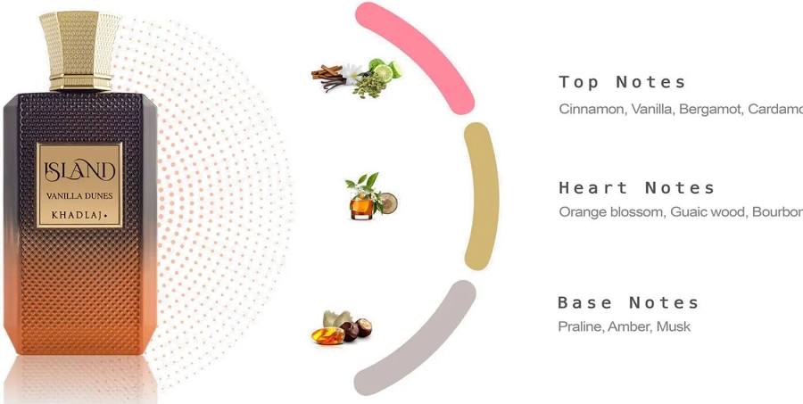 KHADLAJ ISLAND Parfum Spray for 100ml (Island Vanilla Dunes, Vanilla)