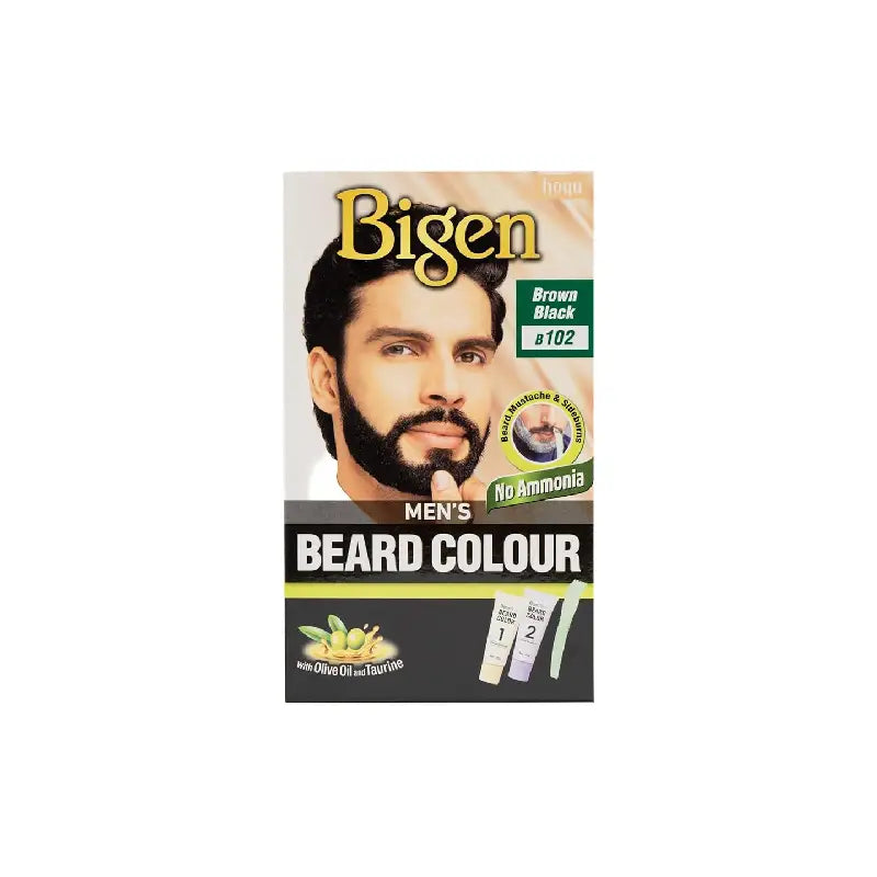 Bigen Men's Beard Colour - 102 Brown Black