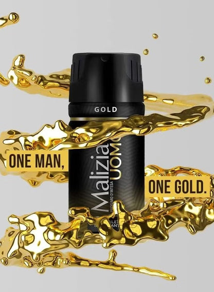 MALIZIA UOMO DEODORANT - GOLD 150ML