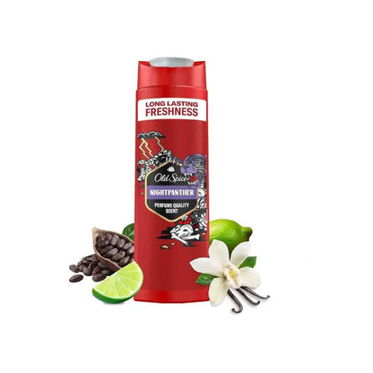 Old Spice Night Panther 3-in-1 Shower Gel for Hair, Face and Body 400 ml