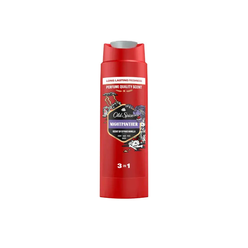 Old Spice Night Panther 3-in-1 Shower Gel for Hair, Face and Body 400 ml