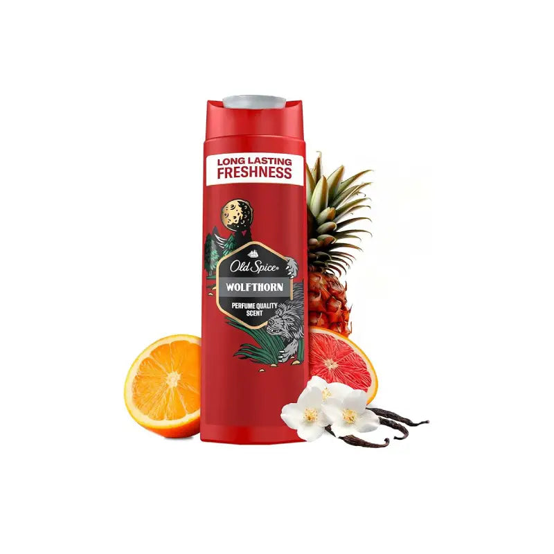 Old Spice Wolfthorn 3-in-1 Shower Gel and Shampoo for Men, 400 ml