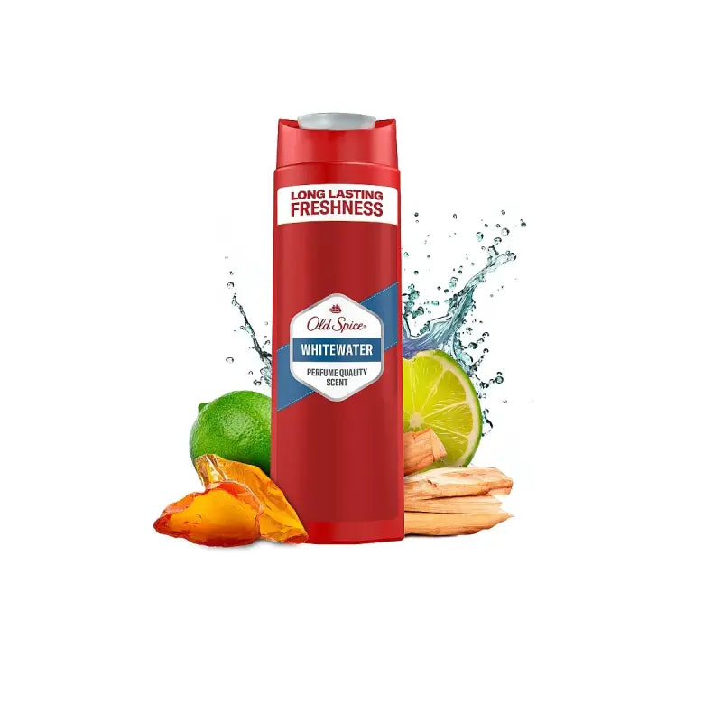 Old Spice Whitewater 3-In-1 Body-Hair-Face Wash for Men, 400ml