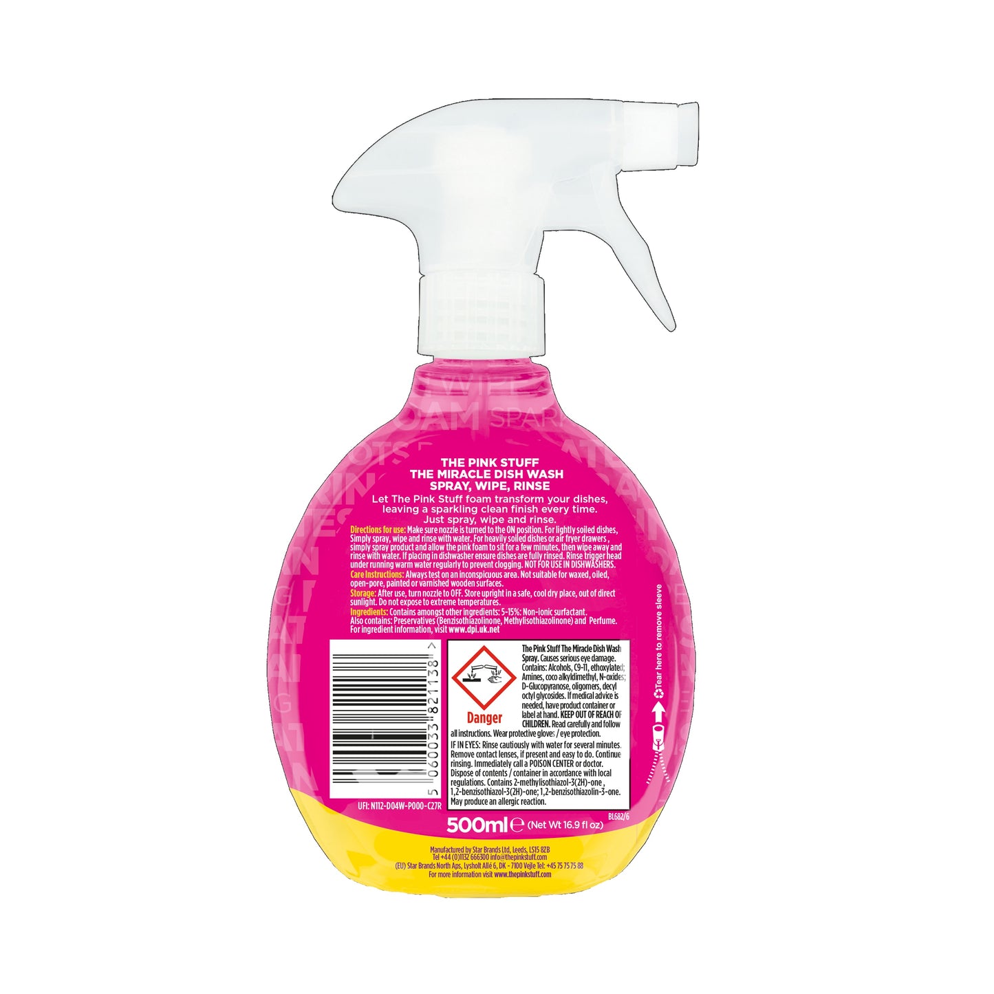 Stardrops The Pink Stuff Miracle Dishwash/Wash Up Spray 500ml